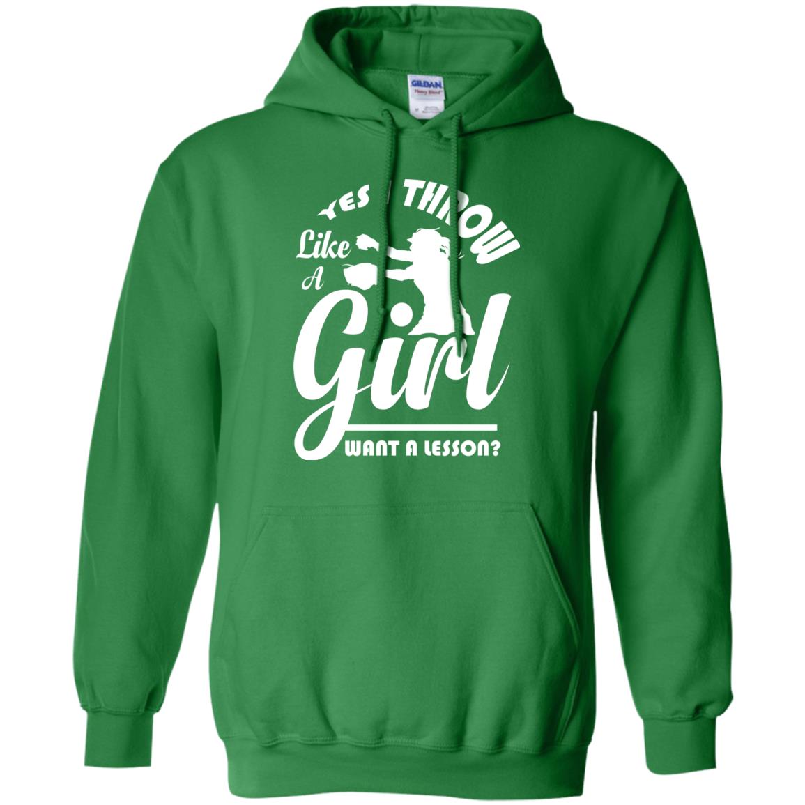 Softball Lover T-shirt Yes I Throw Like A Girl Want A Lesson Irish Green