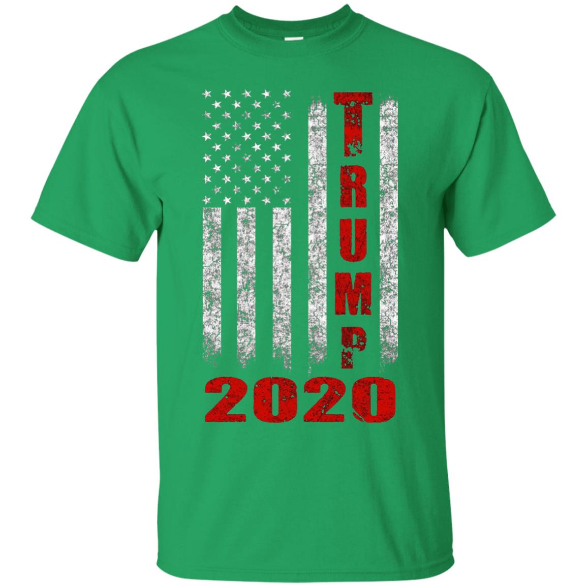American Flag Vintage Design Trump 2020 T-shirt Irish Green