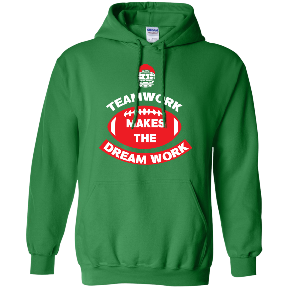 Football T-shirt TeamWork Makes The Dreamwork Irish Green