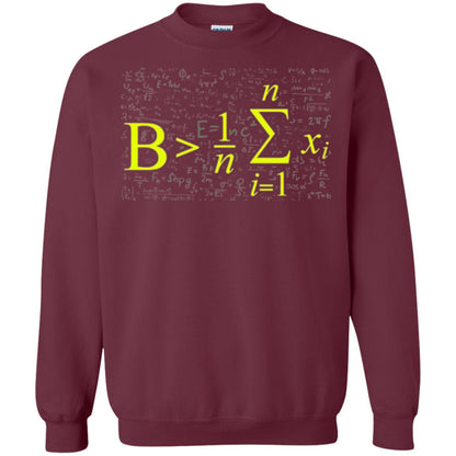 Be Greater Than Average Funny Math Lovers T-shirt Maroon