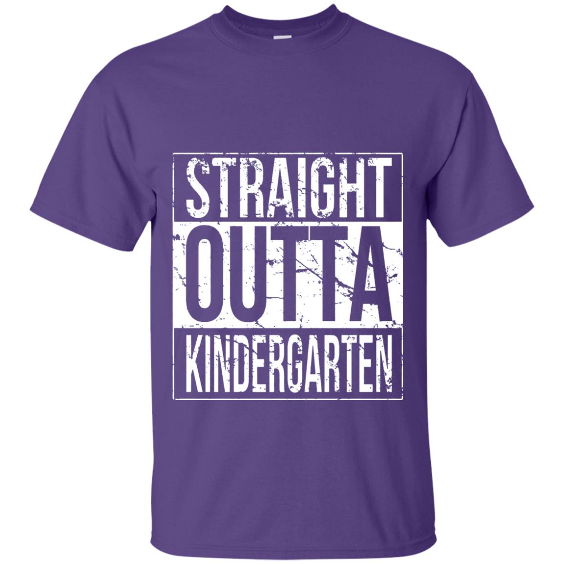 Kids Straight Outta Kindergarten T-shirt Purple