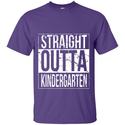 Kids Straight Outta Kindergarten T-shirt Purple