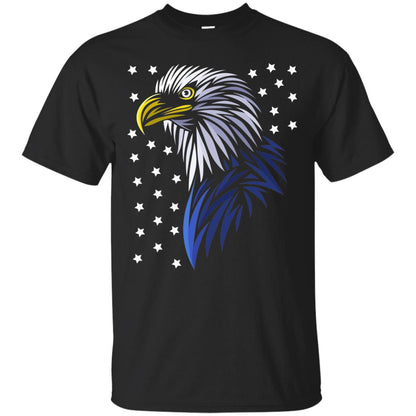 Usa Eagle Flag Stars T-shirt Tribal Style T-shirt Black