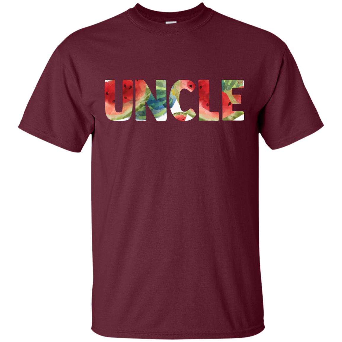 Uncle Watermelon Funny Summer Melon Fruit Shirt For Uncle Maroon