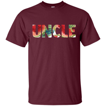 Uncle Watermelon Funny Summer Melon Fruit Shirt For Uncle Maroon
