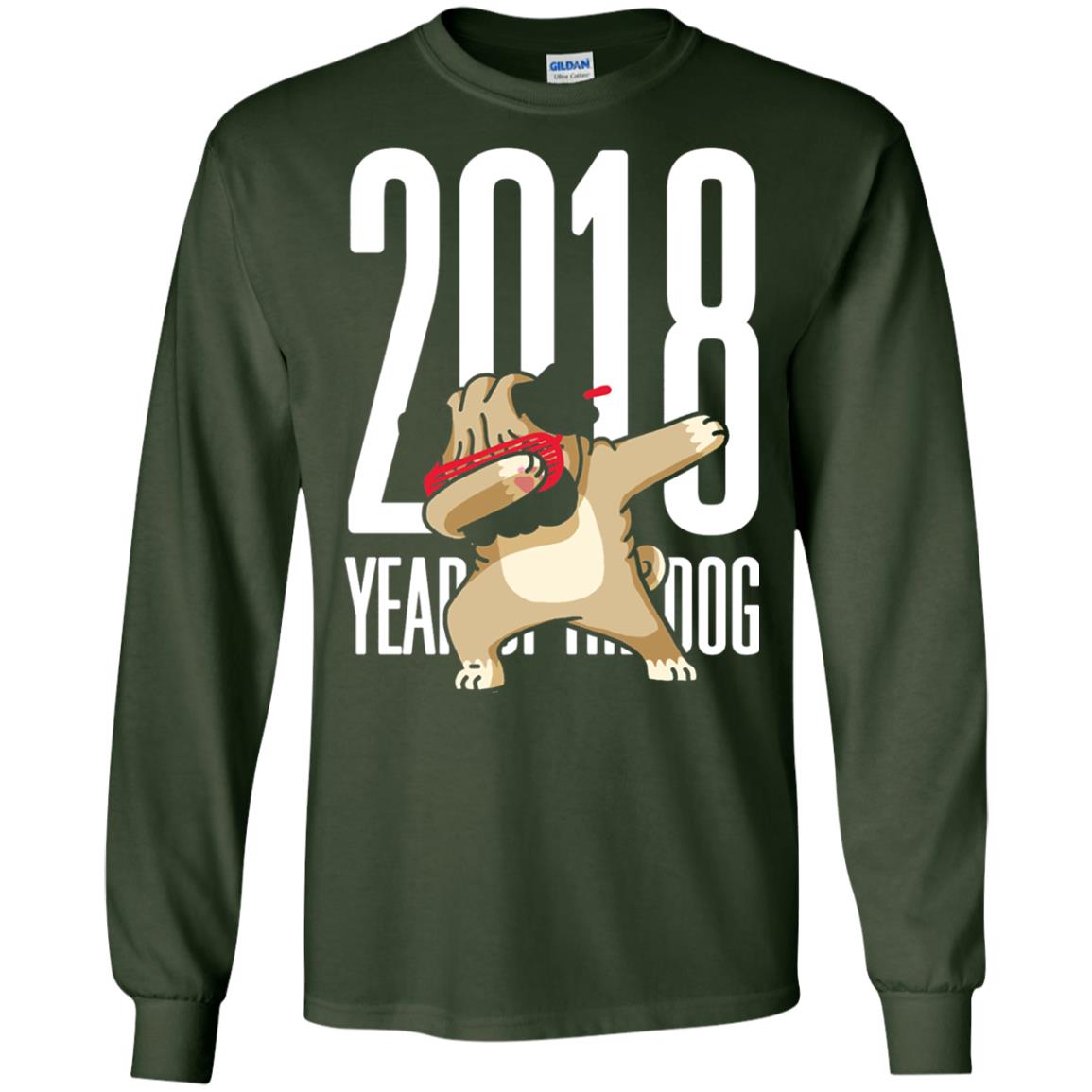 Dog Lover T-shirt 2018 Year Of The Dog Forest Green