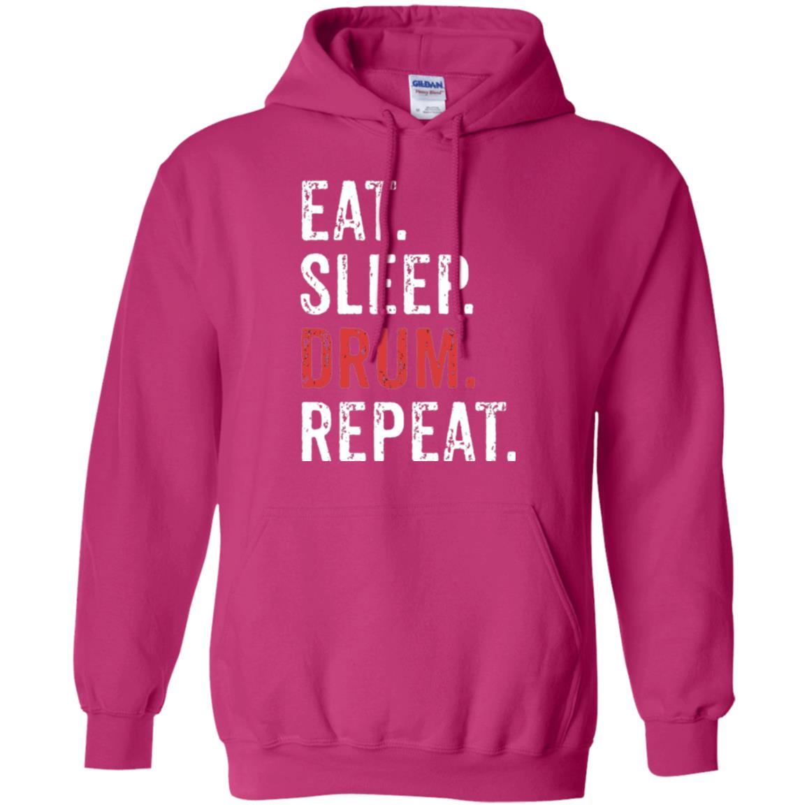 Drummer T-shirt Eat Sleep Drum Repeat Heliconia