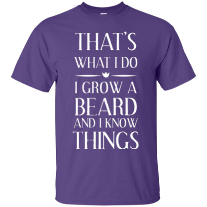 Beard T-shirt That_s What I Do I Grow A Beard Purple