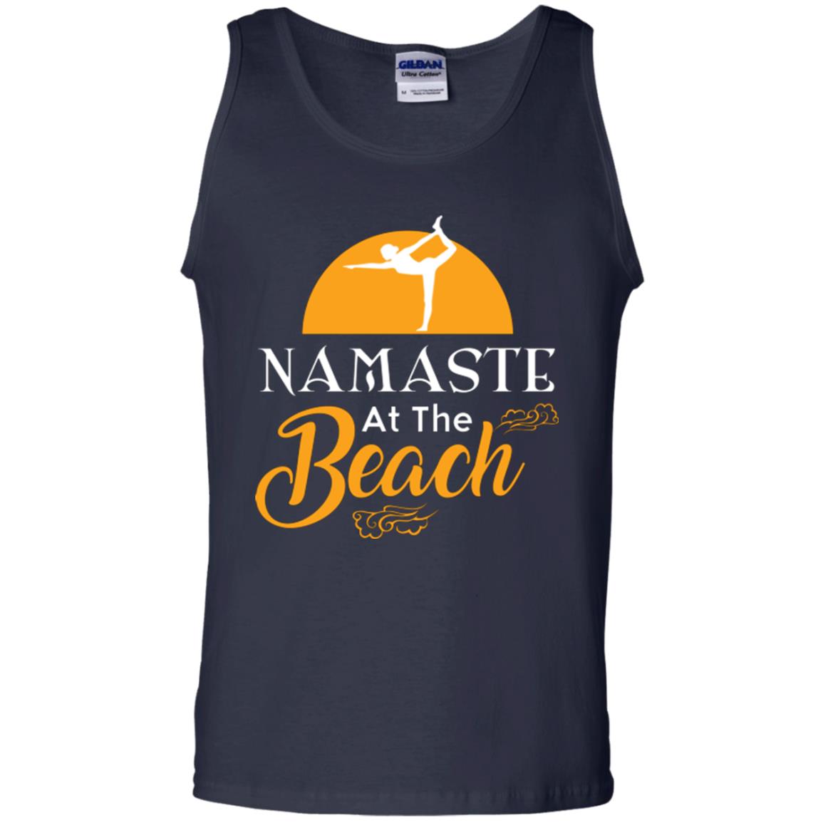 Yoga Lover T-shirt Namaste At The Beach Navy
