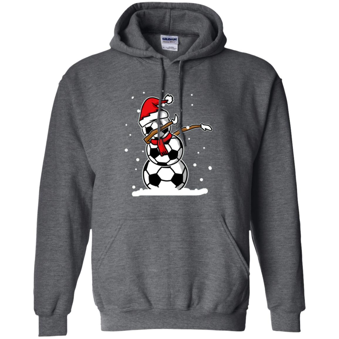 Christmas T-shirt Dabbing Snowman Ball Dark Heather