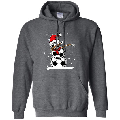 Christmas T-shirt Dabbing Snowman Ball Dark Heather