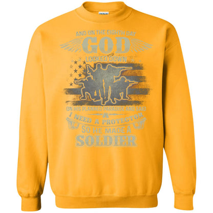 And On The Eighth Day God Looked Down On His Planned Paradise And Said I Need A Protector So He Made A Soldier Gold
