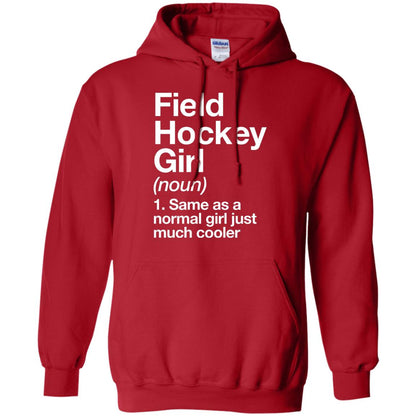 Field Hockey Girl Definition Hockey Lover T-shirt Red