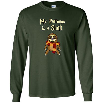 Christmas T-shirt My Patronus Is A Sloth T-shirt Forest Green