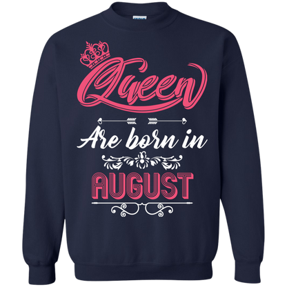 Brithday T-Shirt Queen Are Born In August Navy