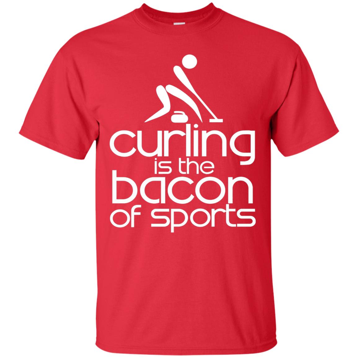 Funny Curling Is The Bacon Of Sports T-shirt Red