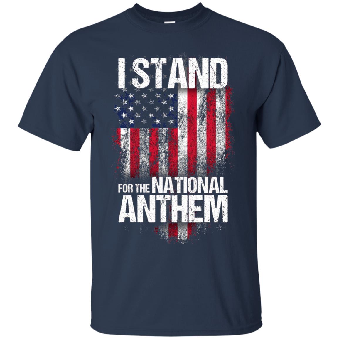 I Stand For The National Anthem T-shirt Navy