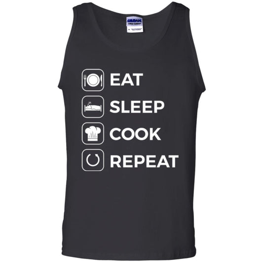 Chef T-shirt Eat Sleep Cook Repeat T-shirt Black