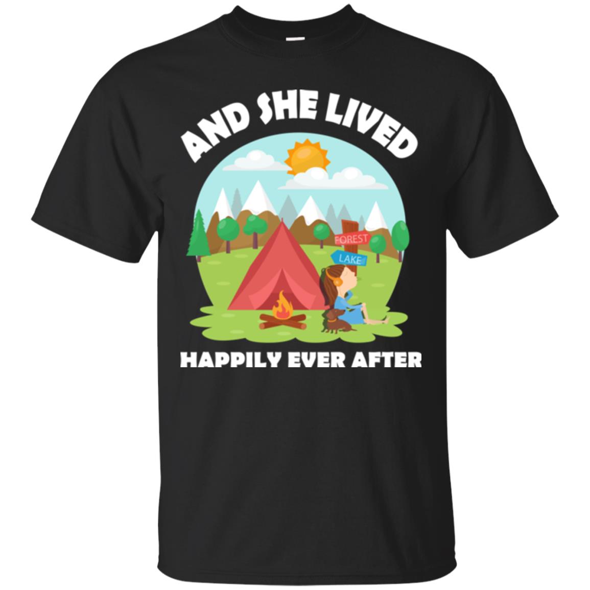 And She Lived Happily Ever After T-shirt Black