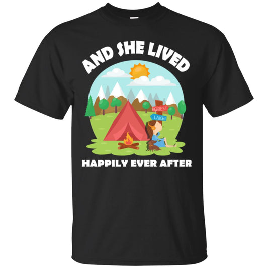 And She Lived Happily Ever After T-shirt Black