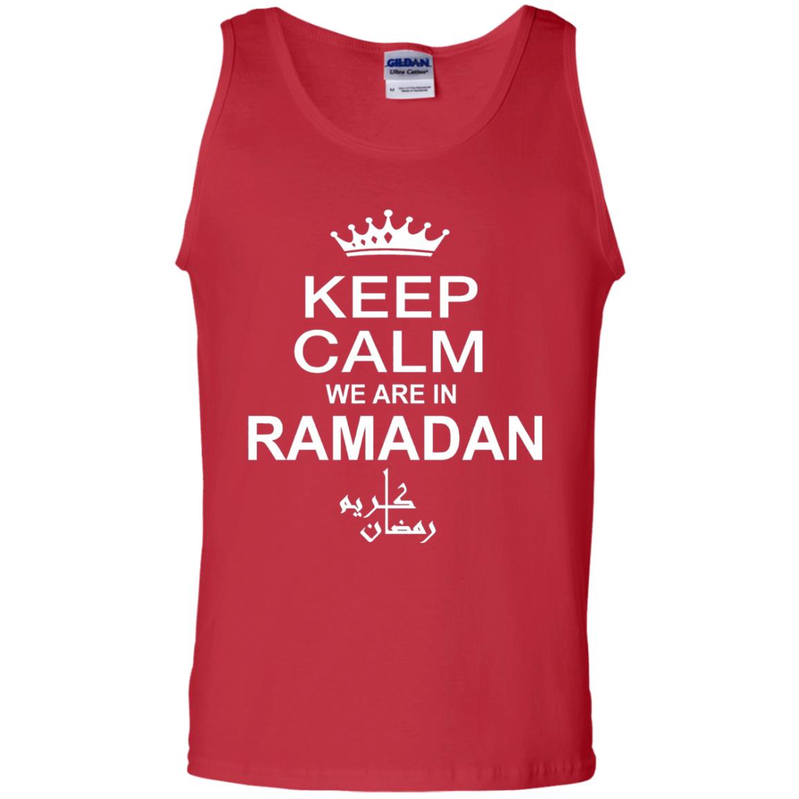 Fashion Casual Shirt Keep Calm We Are In Ramadan Red
