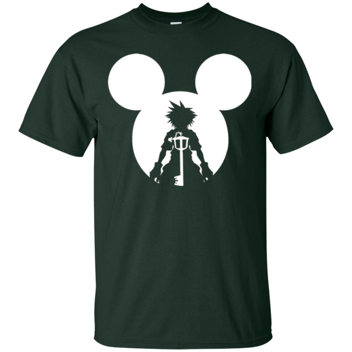 Mickey Lovers T-shirt Disney Kingdom Hearts Forest Green