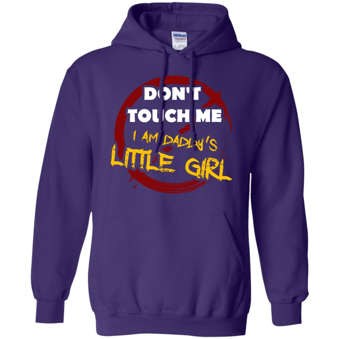 Daddy Shirt Warning Dont Touch Me I Am Daddy Of Little Girl Purple