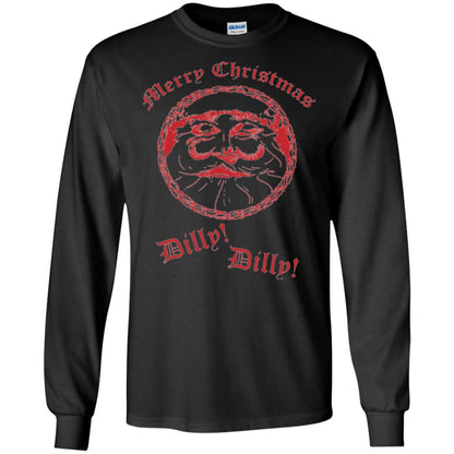 Christmas T-shirt Santa Merry Christmas Dilly Dilly Black