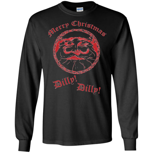 Christmas T-shirt Santa Merry Christmas Dilly Dilly Black