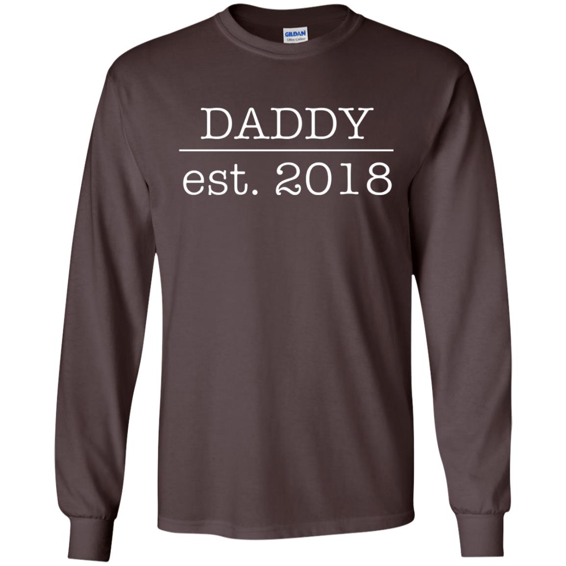 Daddy Est. 2018 Future Father First Time Dark Chocolate
