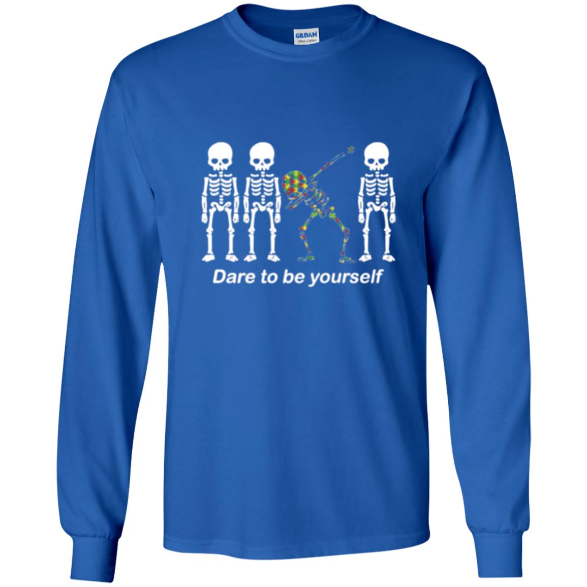 Dabbing T-shirt Dabbing Skeleton Dare To Be Yourself Royal