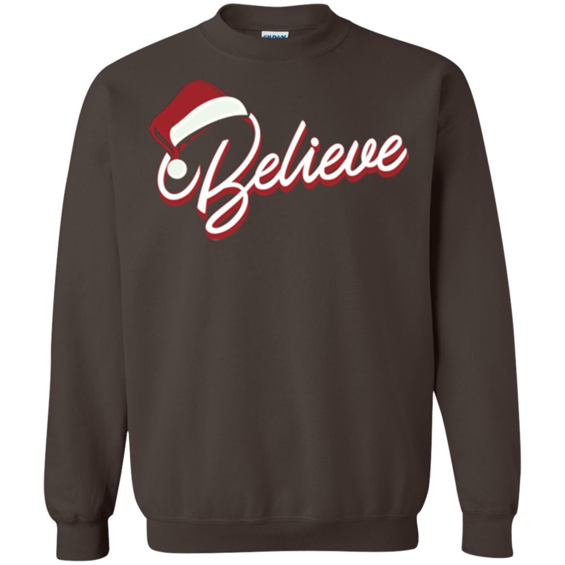 Christmas T-shirt Believe In Santa Claus Dark Chocolate