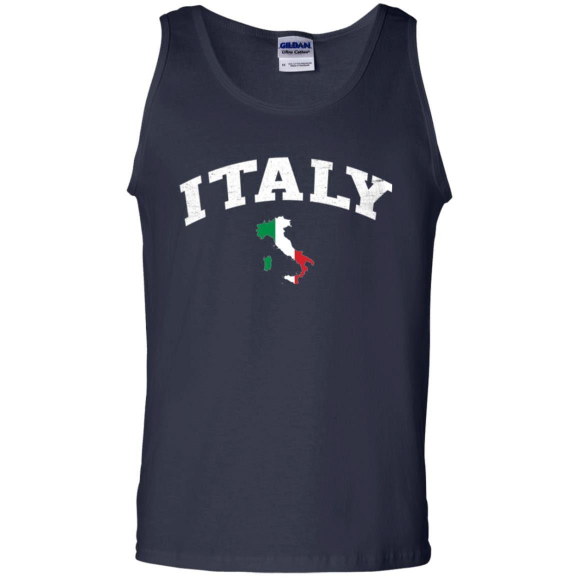 Italy T-shirt Flag Map Navy