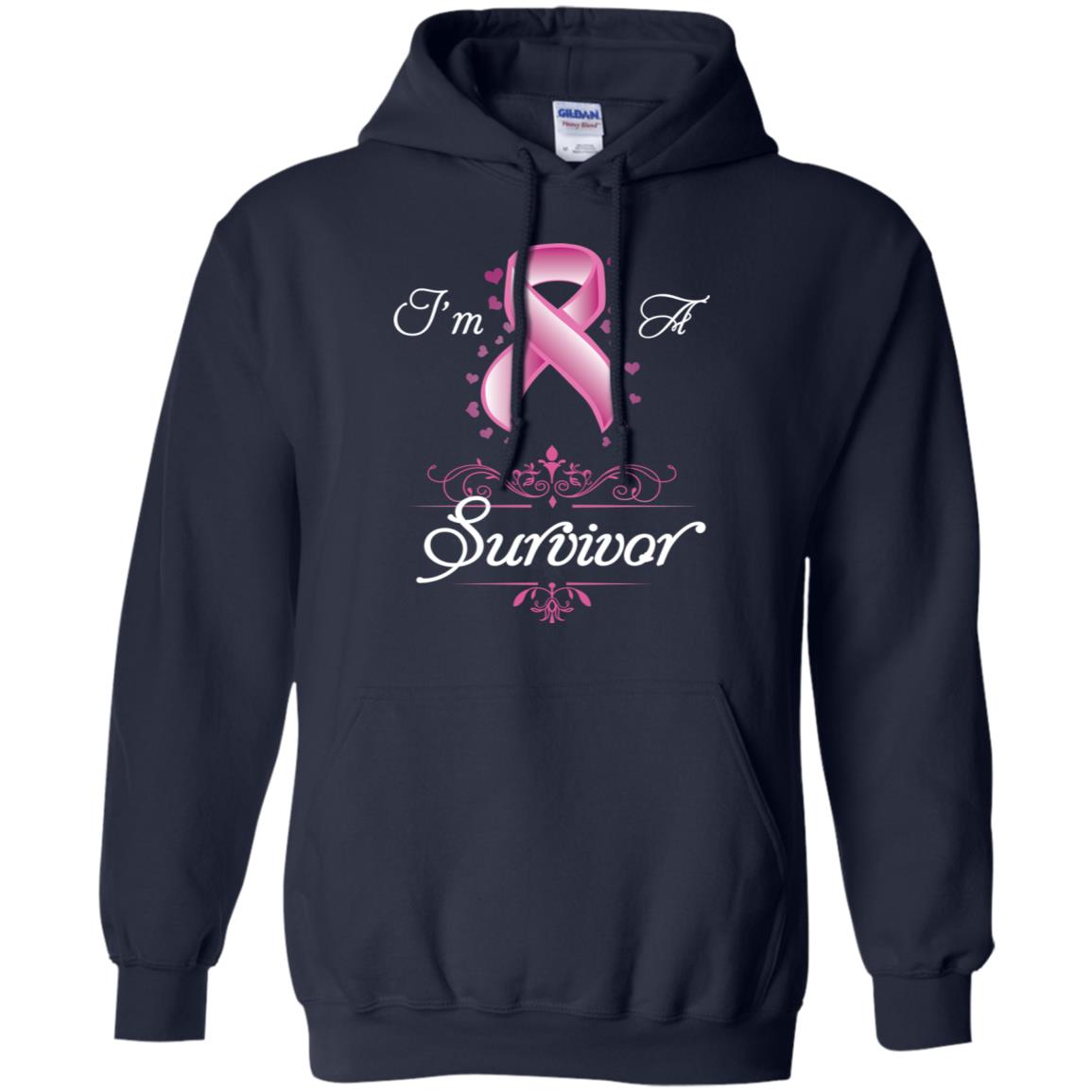 I Am A Survivor Breast Cancer Awareness Shirt Navy