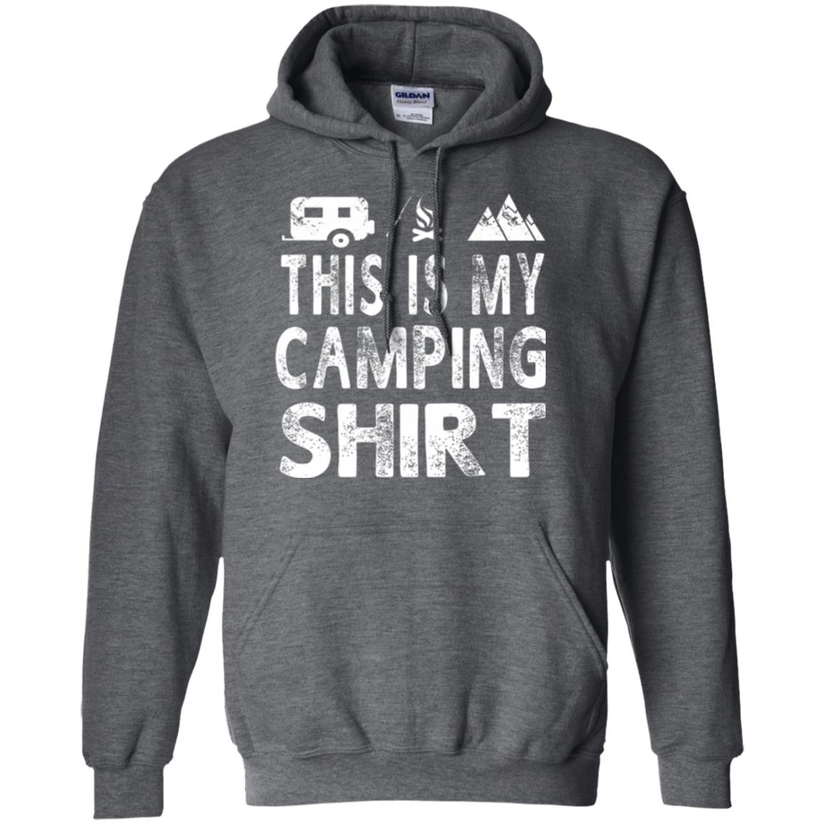 Funny Camper Gift T-shirt This Is My Camping Shirt Dark Heather