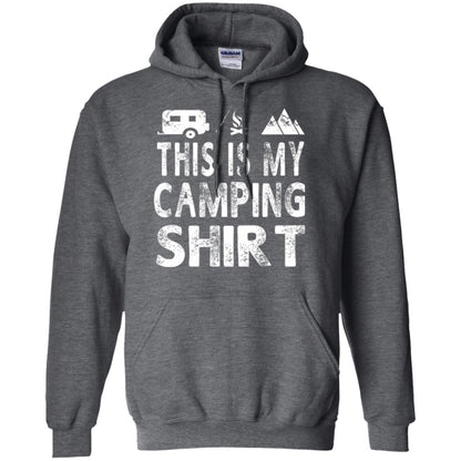 Funny Camper Gift T-shirt This Is My Camping Shirt Dark Heather
