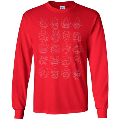 Movie T-shirt The Many Faces Of Rick Red