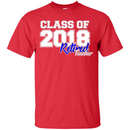 Retirement T-shirt Class Of 2018 Retired Teacher Red