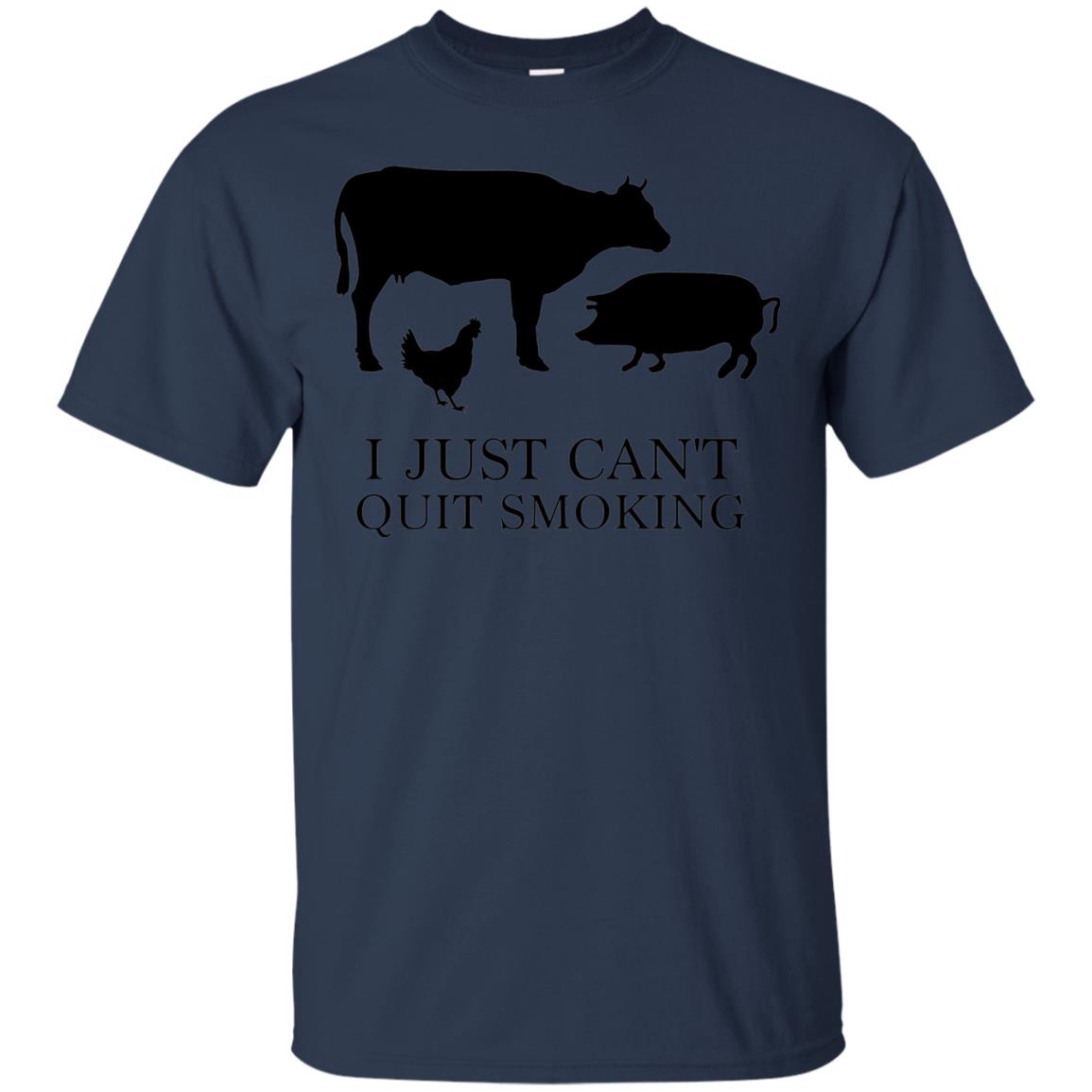 I Just Cant Quit Smoking Bar-b-que Hot And Smokey Shirt Navy