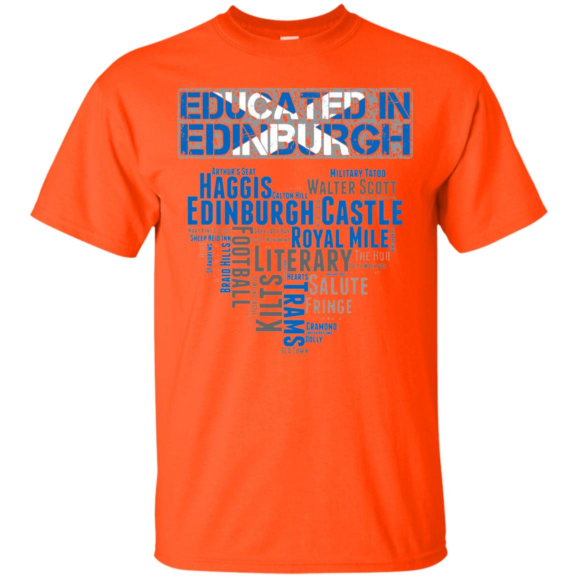 Edinburgh T-shirt Educated In Edinburgh Orange