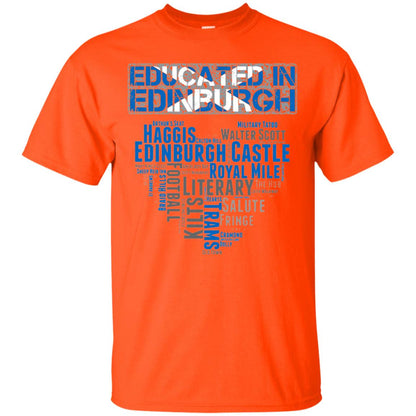 Edinburgh T-shirt Educated In Edinburgh Orange