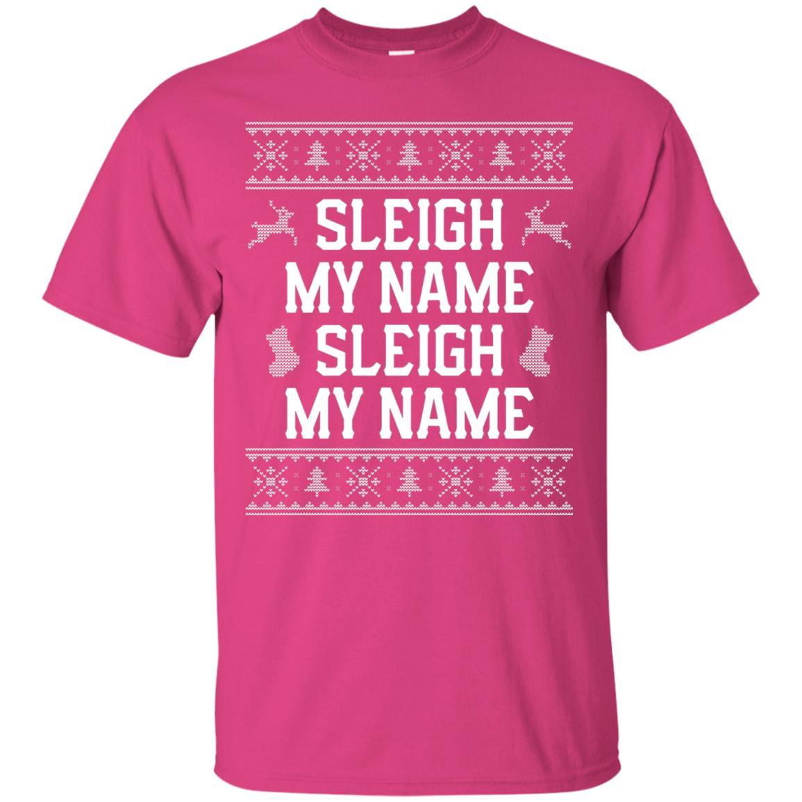 Christmas T-shirt Sleigh My Name Heliconia