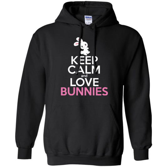 Bunny T-shirt Keep Calm And Love Bunnies Black