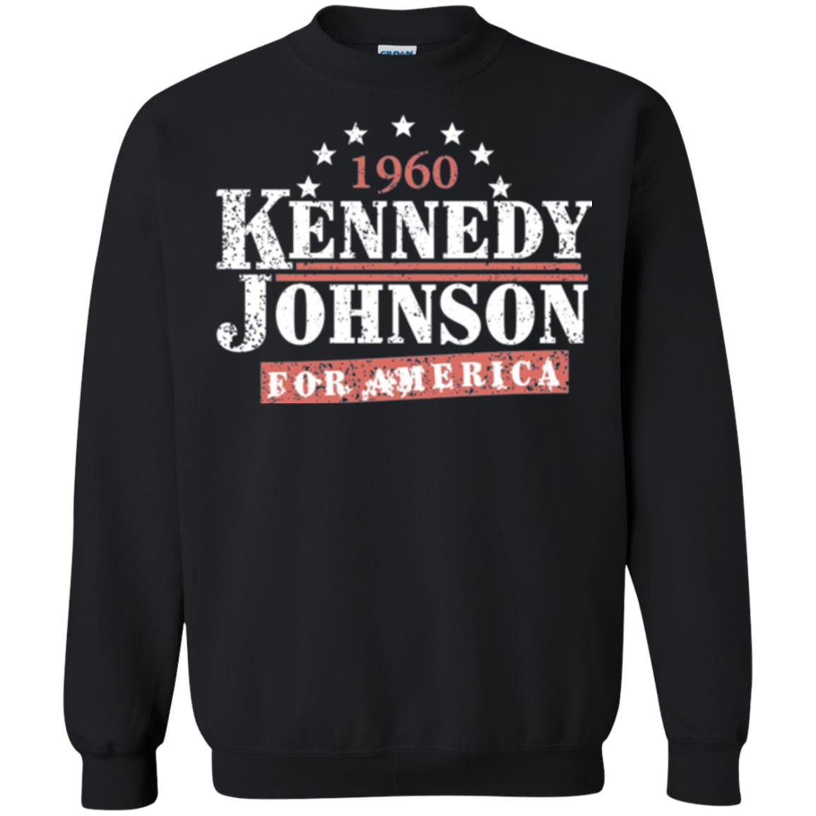Presidential Campaign T-shirt Vintage Kennedy Johnson 1960 Black
