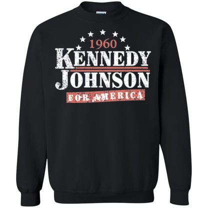 Presidential Campaign T-shirt Vintage Kennedy Johnson 1960 Black