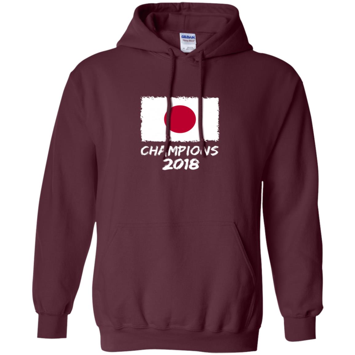 Football Lover T-shirt Japan Champions 2018 T-shirt Maroon