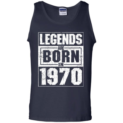 Brithday T-shirt Legends Are Born In 1970 Navy