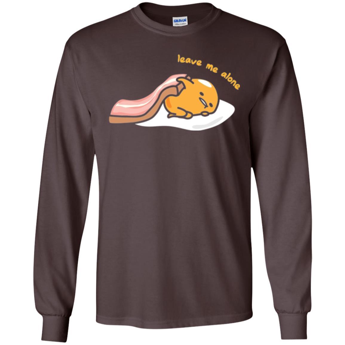 Film T-shirt Gudetama Leave Me Alone Dark Chocolate