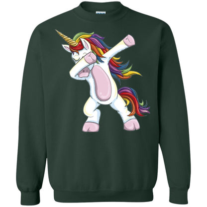 Dabbing Unicorn T-shirt Forest Green