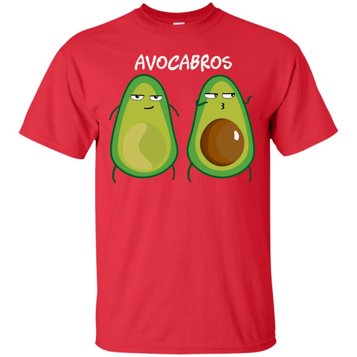 Funny Avocado T-shirt For Bros And Vegans Red
